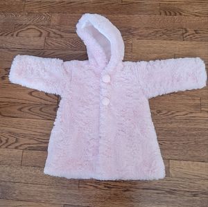 Girl's Pink Furry Coat 12 Months